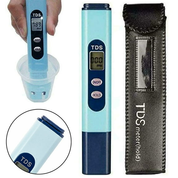 Fancy Digital Salinity Tester for Salt Water - Waterproof Salinity Meter with ATC Large Range 09990mg/L Saltwater Tester for Seawater, Aquariums, Marine Monitoring, and Koi Fish Pond Blue