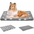 thumbnail image 1 of Fancy Dog Bed Mat, Pet Bed Pad Reversible (Cool & Warm), Machine Washable Crate Pad, Pet Sleeping Mat for Small to XXX-Large Dogs, Grey, Star Pattern,XXL (48inch X30inch X1.1''), 1 of 6