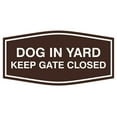 thumbnail image 1 of Fancy Dog In Yard Keep Gate Closed Sign (Dark Brown) - Medium, 1 of 1