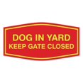 thumbnail image 1 of Fancy Dog In Yard Keep Gate Closed Sign (Red/Yellow) - Small, 1 of 2