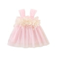 thumbnail image 1 of Fancy Dress for Girls New Toddler Kids Kids Girls Cute Summer Mesh Solid Color Print Flower Suspenders Dress Skirt Toddler Christmas Dress Easter Girl Dress Pinky New, 1 of 9