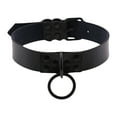 thumbnail image 1 of Fancy Dress Rock Choker Necklace Men Adjustable Buckle Teen Punk Rock Collar Black, 1 of 8