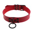 thumbnail image 1 of Fancy Dress Rock Choker Necklace Men Adjustable Buckle Teen Punk Rock Collar Red, 1 of 7