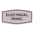 thumbnail image 1 of Fancy Electrical Panel Sign (Light Grey / Burgundy) - Medium, 1 of 1