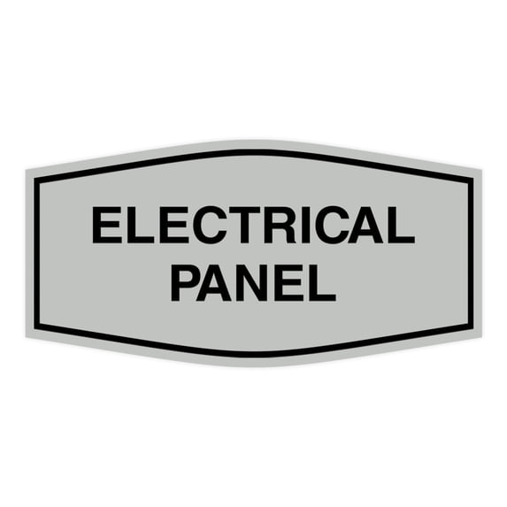 Fancy Electrical Panel Sign (Lt Gray) - Small