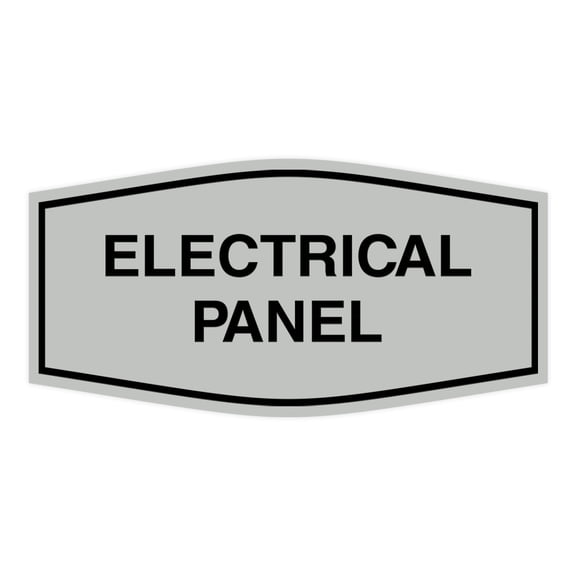 Fancy Electrical Panel Sign (Lt Gray) - Small