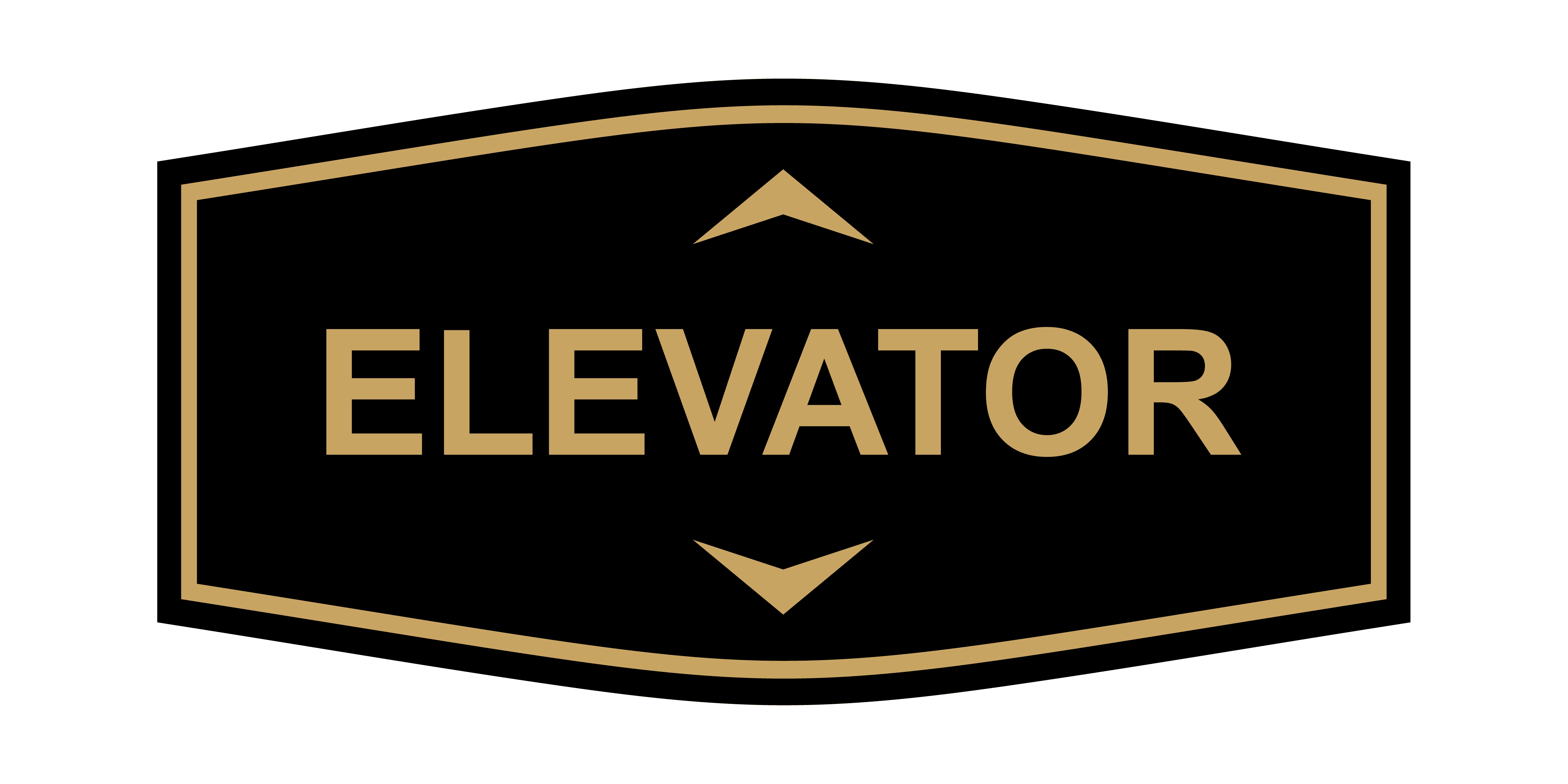 Fancy Elevator Up & Down Arrows Sign (Black Gold) - Large - Walmart.com