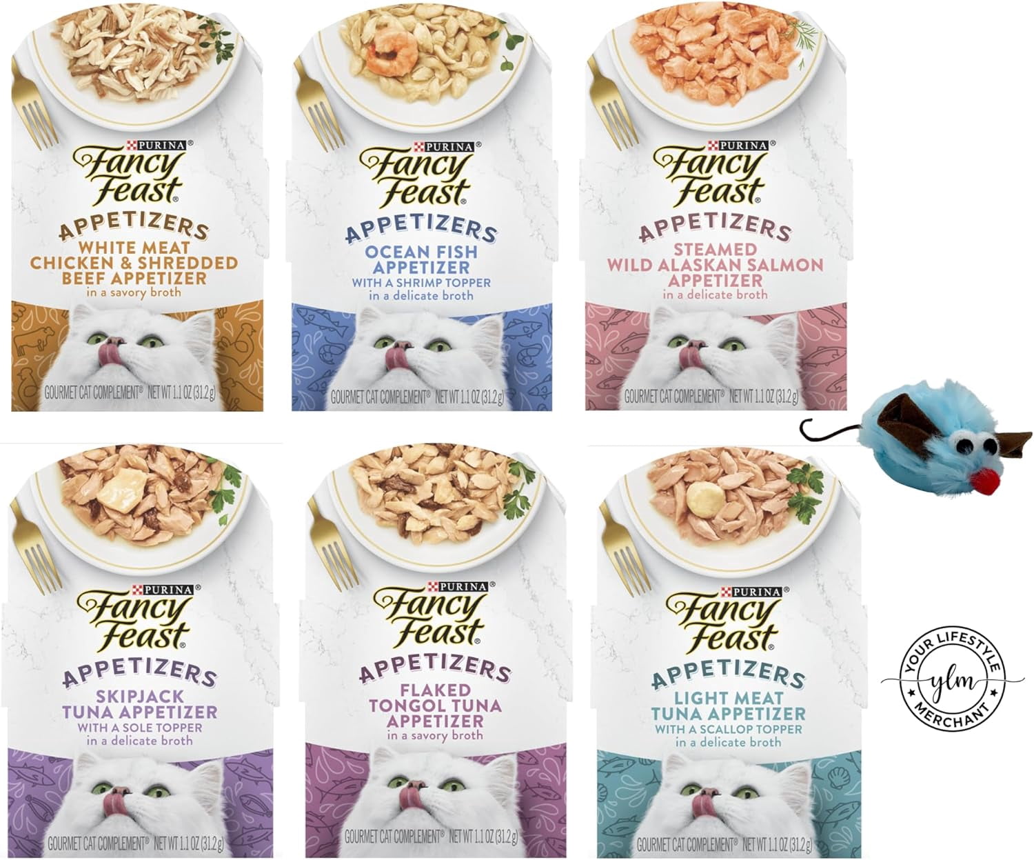 Fancy Feast Appetizers Cat Food Complement Variety Bundle / 1 Each ...