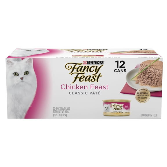 Fancy Feast Chicken Feast Classic Pate Collection Grain Free Wet Cat Food Pate Multi-Pack