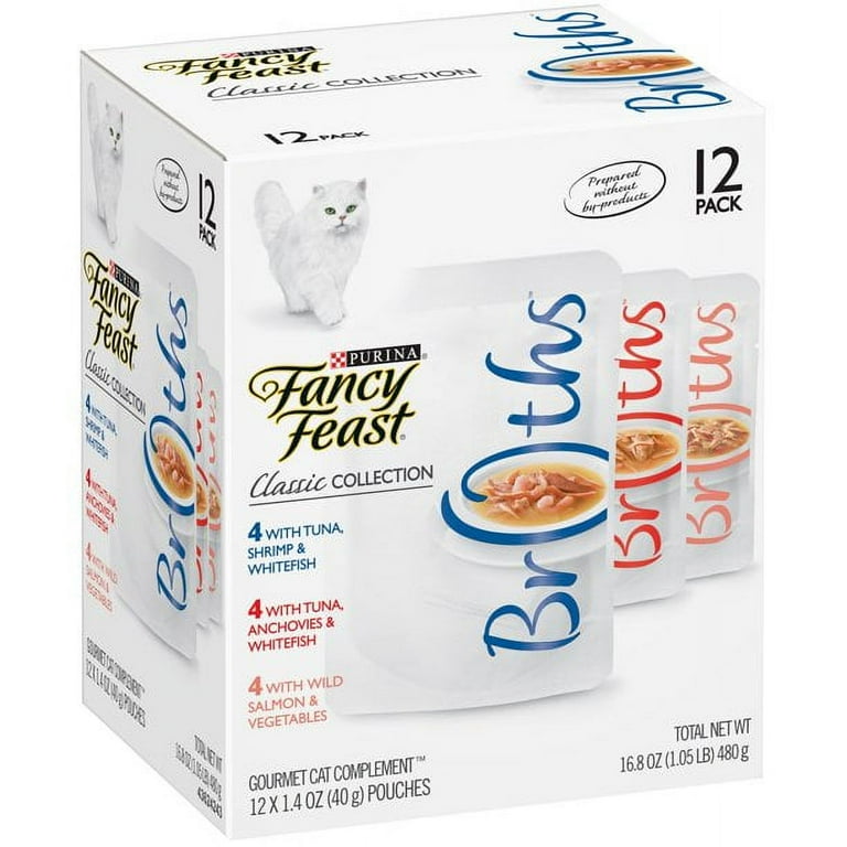 Purina Fancy Feast Broths Classic Chicken, Vegetables & Whitefish Supplemental Cat Food Pouches Purina Fancy Feast Broths Classic Chicken, Vegetables & Whitefish Supplemental Cat Food Pouches