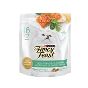 Purina Fancy Feast Dry Cat Food With Ocean Fish and Salmon, 16 oz.