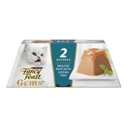 Purina Fancy Feast Gems Ocean Fish Flavor Mousse Pate Wet Cat Food, 2 oz Tubs