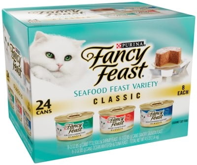 Fancy Feast Seafood Feast Variety Pack Wet Cat Food, 3 Oz, 24 Ct ...