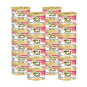 Fancy Feast Grilled Salmon & Shrimp Feast in Gravy Adult Wet Cat Food, 3 OZ (Pack of 24)