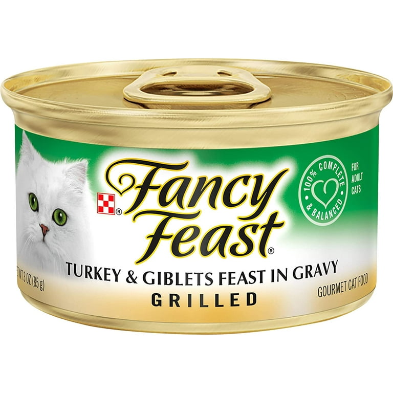 Fancy Feast Grilled Turkey Giblets Feast in Gravy Adult Wet Cat Food 3 OZ Pack of 12 Walmart