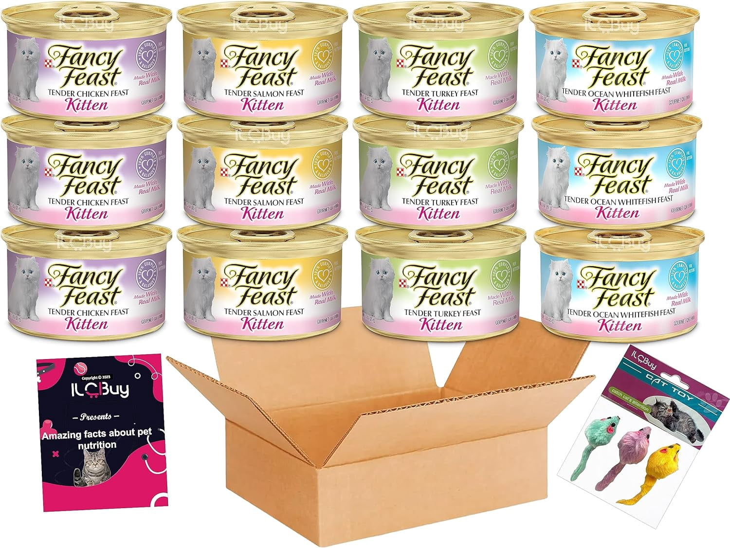 Fancy Feast Kitten Wet Food Variety Pack – 12 Pack Kitten Food Wet with