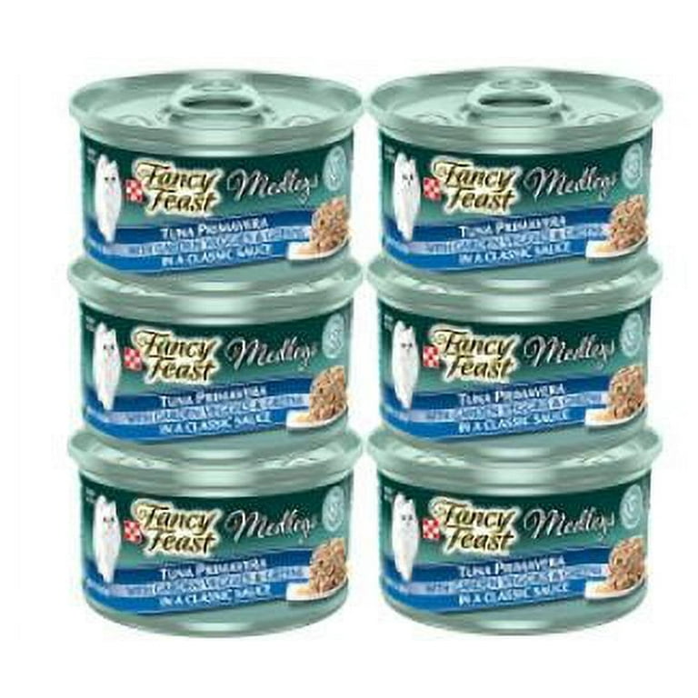 Fancy Feast Medleys Tuna Primavera Canned Cat Food 3 oz 6 cans