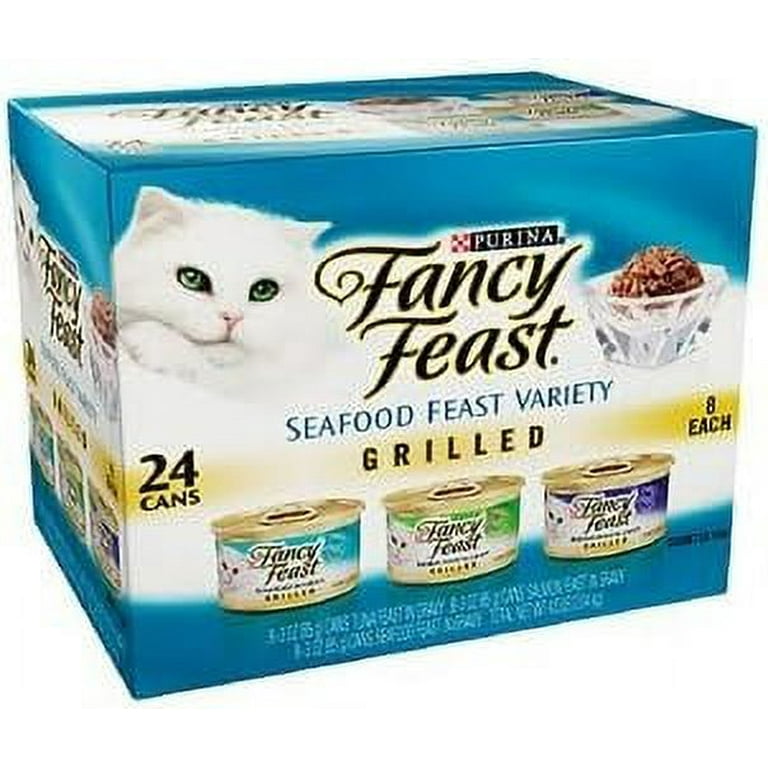 Fancy Feast Purina Grilled Seafood Feast Variety Pack 4.5 lb Walmart
