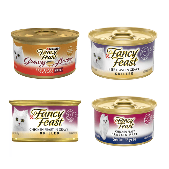 Fancy Feast Seafood & Poultry Gourmet Wet Cat Food  24-Can Assortment