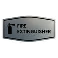 thumbnail image 1 of Fancy Fire Extinguisher Sign (Brushed Silver) - Medium, 1 of 1