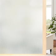Fancy-Fix Window Privacy Film Static Cling, Non-Adhesive Removable Privacy Window Film, Frosted Glass UV Blocking Window Tint for Home Silver 34.5" x 78.7"