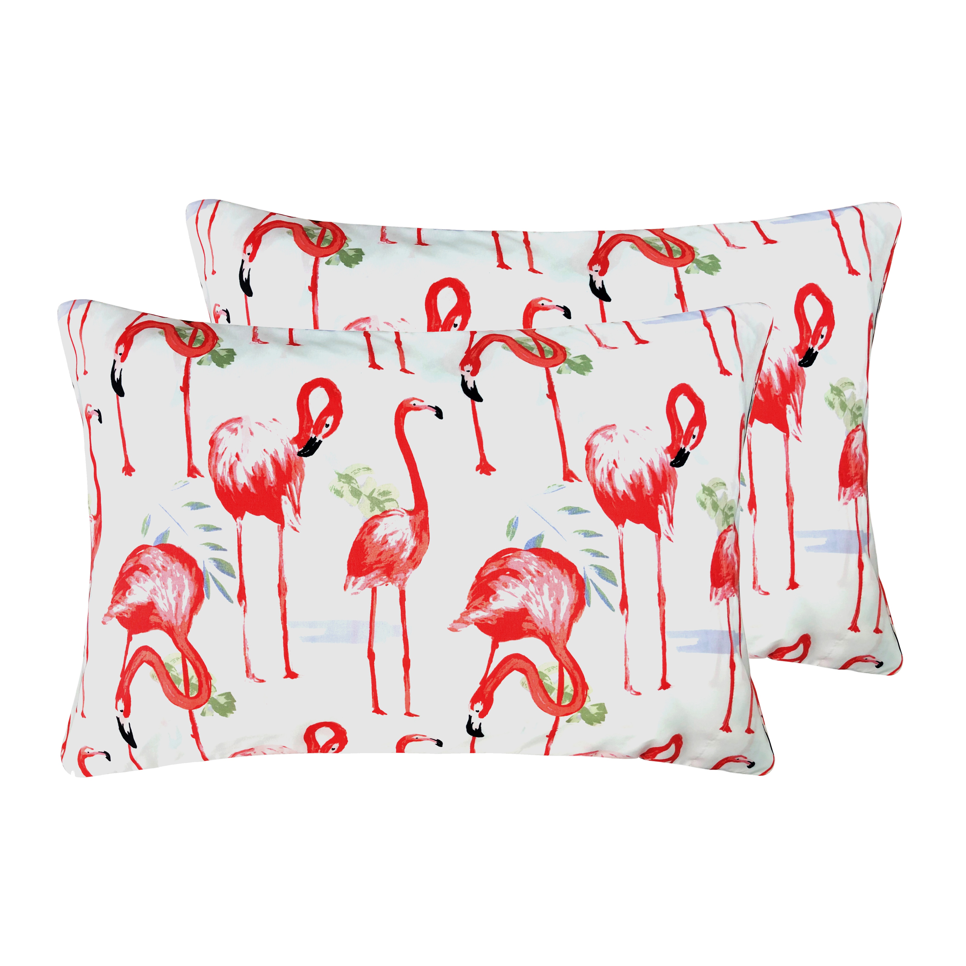 HARPER LANE Fancy Flamingo Standard Size Pillowcase Pair 20x30