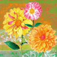 Fancy Flower Trio 1 Canvas Art - Walter Robertson (24 x 24) - Walmart.com