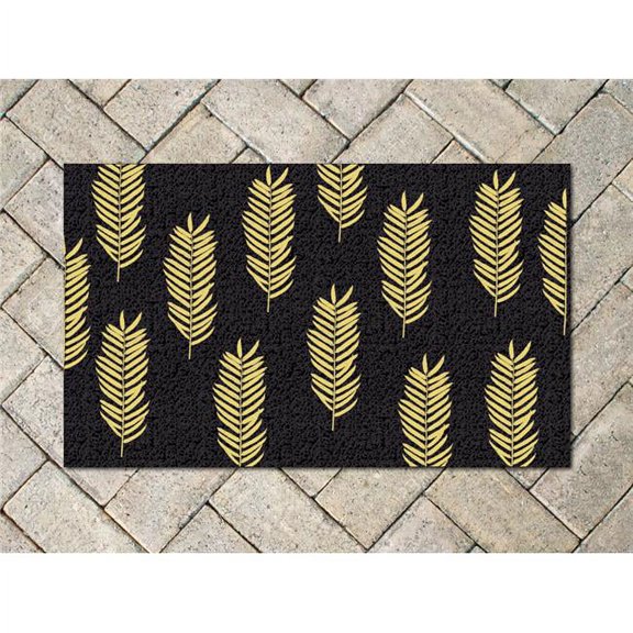 Fancy Fronds Banana Printed Mat, Front Runner - 8 x 30 in.