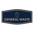 thumbnail image 1 of Fancy General Waste Sign (Navy Blue/Gold) - Large, 1 of 5