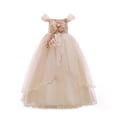 thumbnail image 1 of KAWELL Fancy Girls Dress Tulle Lace Wedding Bridesmaid Ball Gown Floor Length Dresses, 1 of 3
