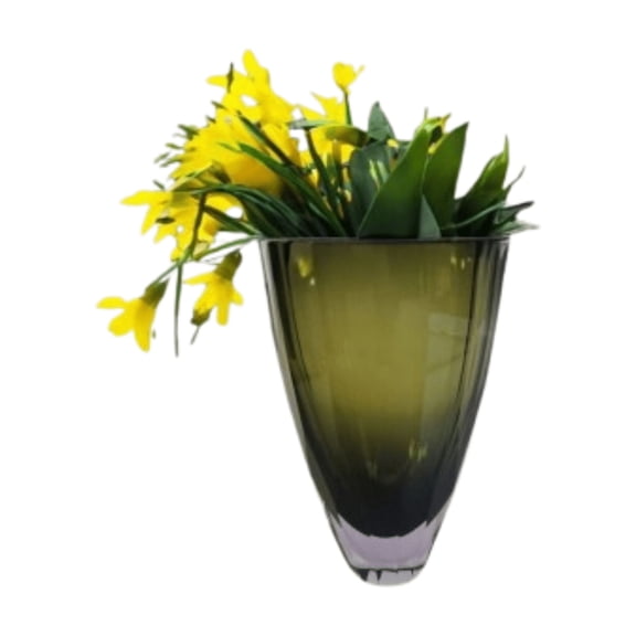 Aria Home Glass Vase Fancy Minimalist Centerpiece Modern Design Clear Elegant