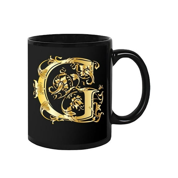 Fancy Golden Letter G Design  Mug Unisex's -Image by Shutterstock