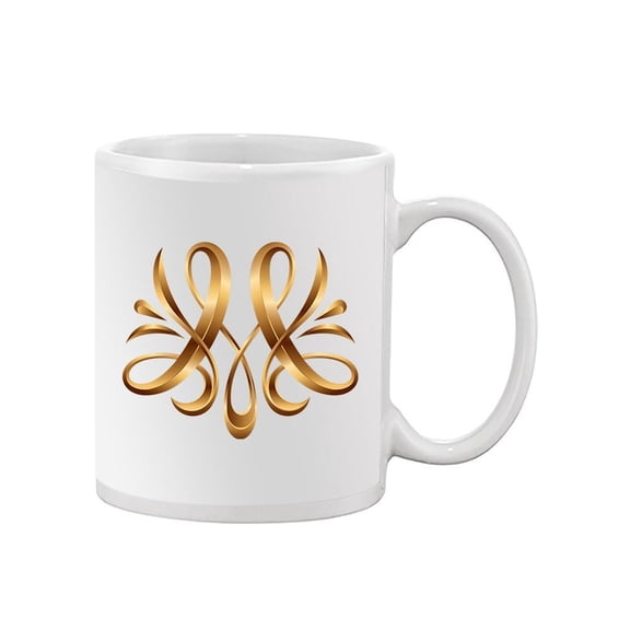 Fancy Golden Letter M Design Mug Unisex's -Image by Shutterstock