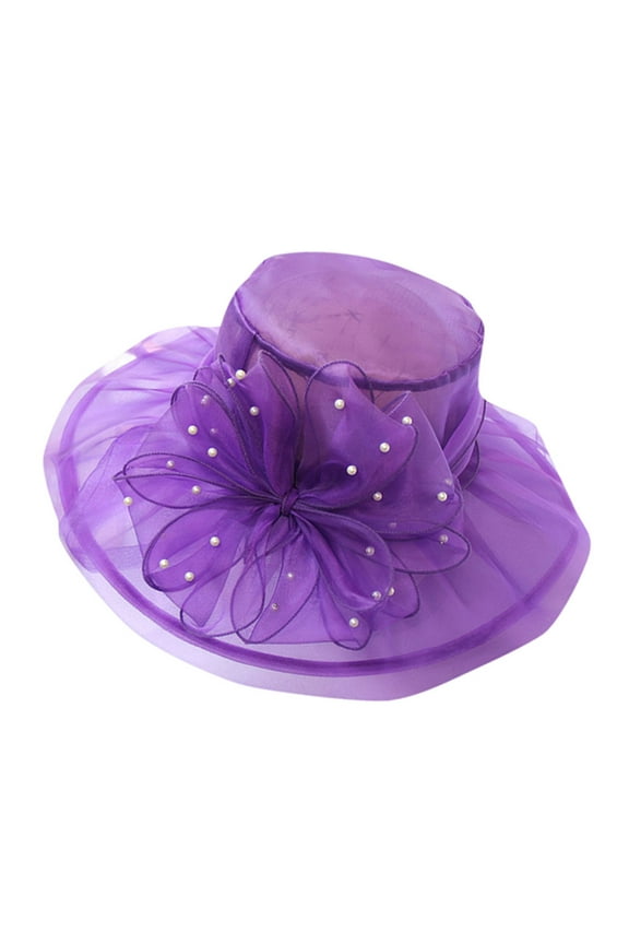 Fancy Hats for Women, Comdrip Women's Church Kentucky Daily Cap Fascinator Bridal Tea Party Wedding Hat Easter Hat Purple One Size