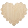 thumbnail image 1 of Fancy Heart Doily Love Valentine's Day Wood Shape Unfinished Piece Cutout Craft DIY Projects - 4.70 Inch Size - 1/4 Inch Thick, 1 of 7