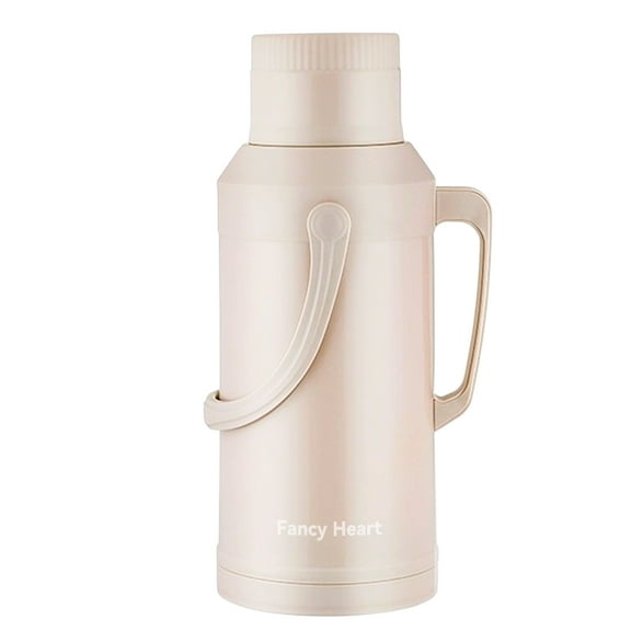 Fancy Heart Hot water bottles, Thermos bottle Large capacity warm pot plastic shell student dormitory with thermos bottle open water bottle 3.2L