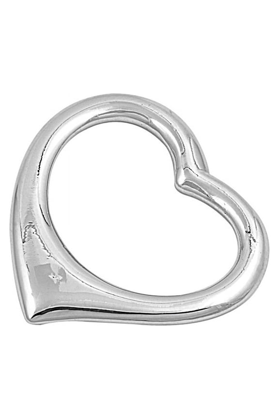 Fancy Heart Pendant Sterling Silver