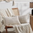 thumbnail image 1 of Fancy Homi 2 Packs Neutral Taupe Lumbar Decorative Throw Pillow Covers 12x24 Inch for Living Room Couch Bed Sofa, Farmhouse Home Decor, Soft Striped Corduroy Rectangle Accent Cushion Case 30x60 cm, 1 of 8