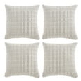 thumbnail image 1 of Fancy Homi 4 Pcs Boho Cream Decorative Throw Pillow Covers 16x16 inch for Living Room Couch Bed Sofa, Rustic Modern Farmhouse Home Decor, Soft Plush Corduroy Beige Cute Square Cushion Case 40x40 cm, 1 of 5