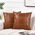 thumbnail image 1 of Fancy Homi Set of 2 Neutral Grey Lumbar Boho Decorative Throw Pillow Covers 12x20 inch for Living Room Bed Couch, Modern Farmhouse Home Decor, Striped Patchwork Plaid Corduroy Accent Cushion Case, 1 of 2