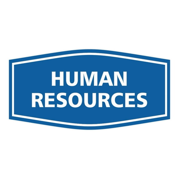Fancy Human Resources Sign (Blue) - Small