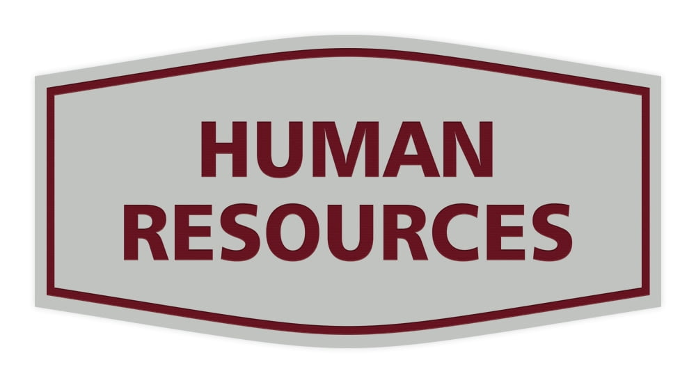 Fancy Human Resources Sign (Light Grey / Burgundy) - Medium - Walmart.com