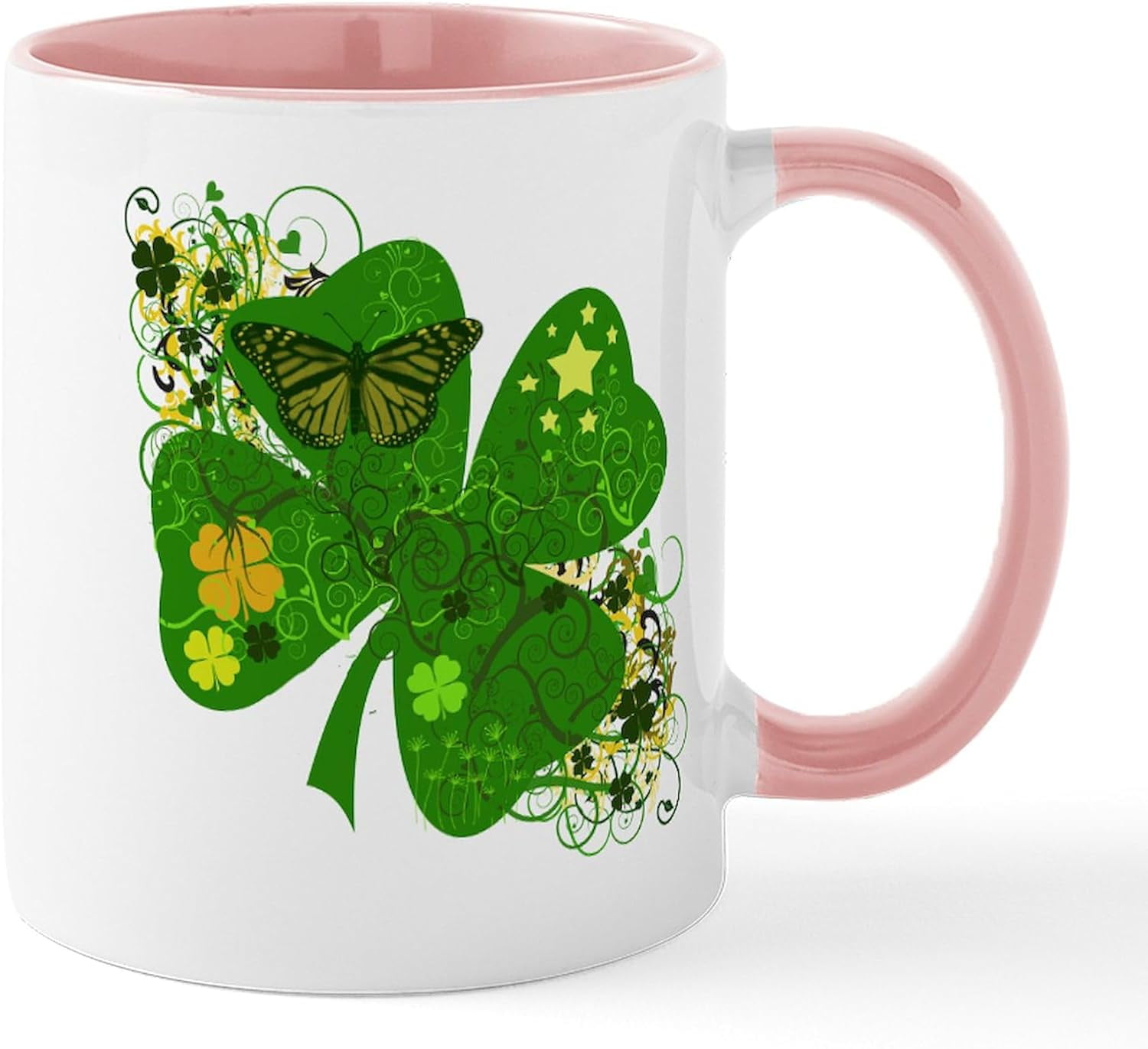 Fancy Irish 4 Leaf Clover Mug 11 Oz (325 Ml) Ceramic Coffee Mug ...