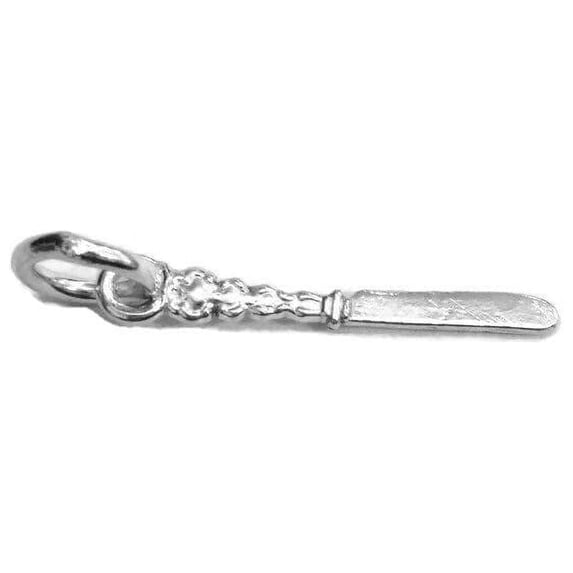 Fancy Knife Charm Pendant .925 Sterling Silver!!