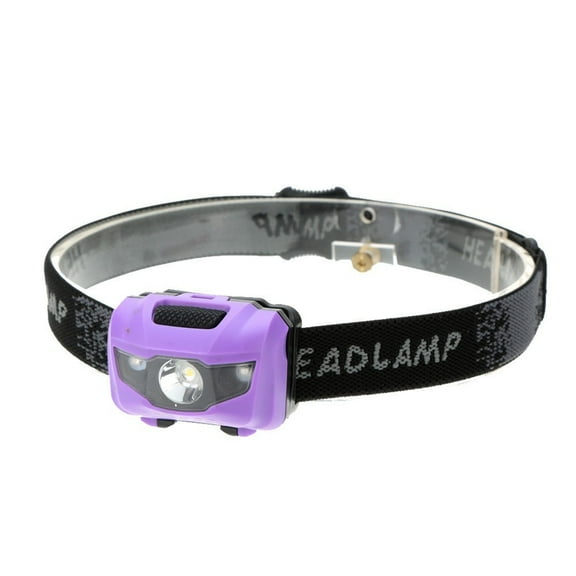 Fancy LED Headlamp Flashlight with Carrying Case, Head Lamp,Waterproof Running Headlamp,Bright Headlight for Adults, Kids, Camping, Jogging, Reading, Runner, Only (NO AAA Battery) Purple