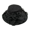 thumbnail image 1 of Fancy Ladies Wedding Wide Womens Party Cap Elegant Tea Wide Brim Hat Caps Leisure Vacation Daily Cap, 1 of 3