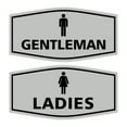 thumbnail image 1 of Fancy Ladies and Gentlemen Sign Set, 2-Pack (Lt Gray) - Small, 1 of 1