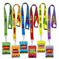 thumbnail image 1 of Fancy Land Bright Color Hall Passes, Washable, Set of 6, with Lanyards, Classroom Teacher Gift, 1 of 6