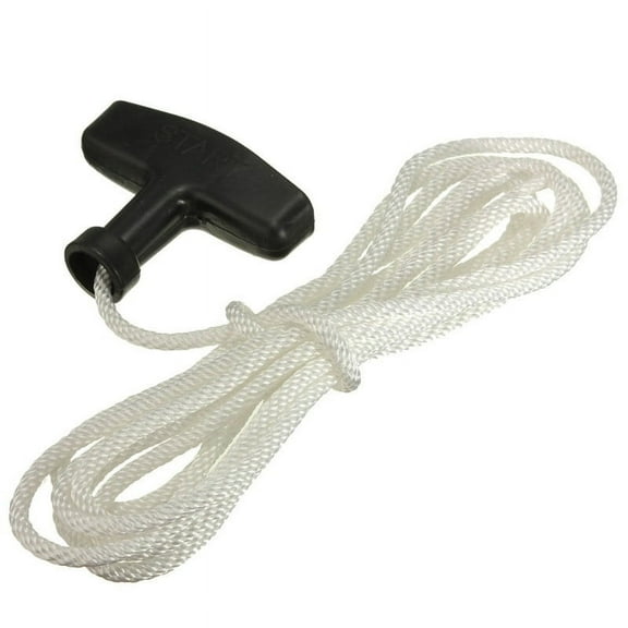 Fancy Lawn Mower Pull Starter Handle Rope Recoil with Cord Line for Petrol Starter Mower Engine Universal White