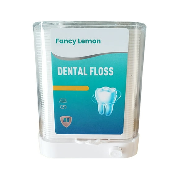 Fancy Lemon Dental floss, Dental Floss Glides Easy Between Teeth, Easy Grip Handle, 88 Count